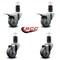Service Caster 3'' Gray Poly Swivel 1-5/8'' Expanding Stem Caster Set 2 Total Lock Brakes, 4PK SCC-EXTTL20S314-PPUB-2-S-2-158 - alternate 3